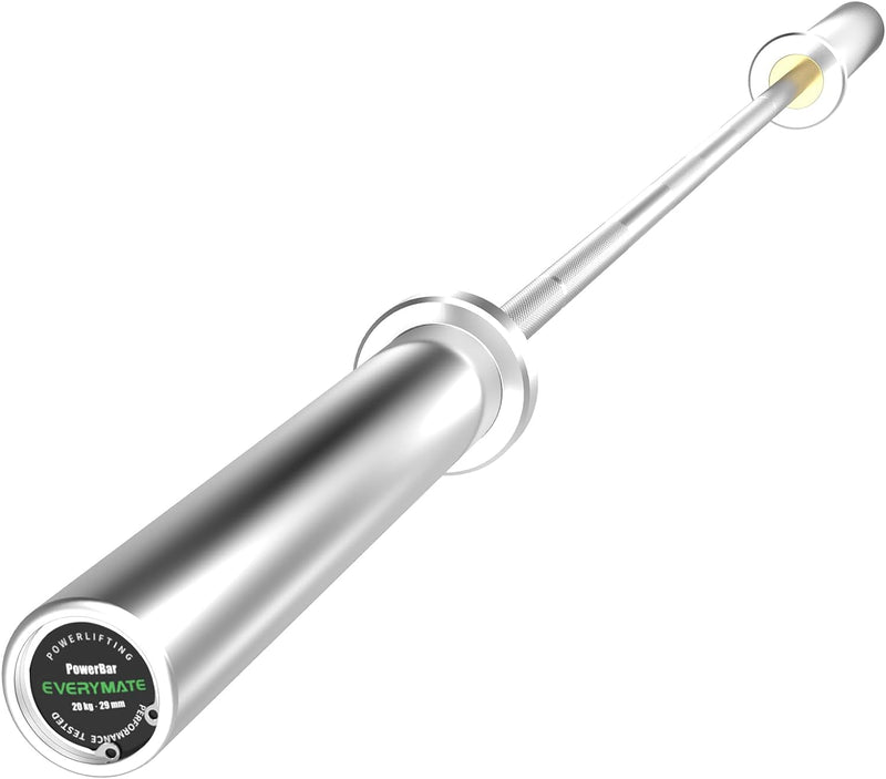 EVERYMATE Powerlifting Barbell 7' Olympic Adult Bar Available with Hard Chrome Sleeves for Gym Home Exercises