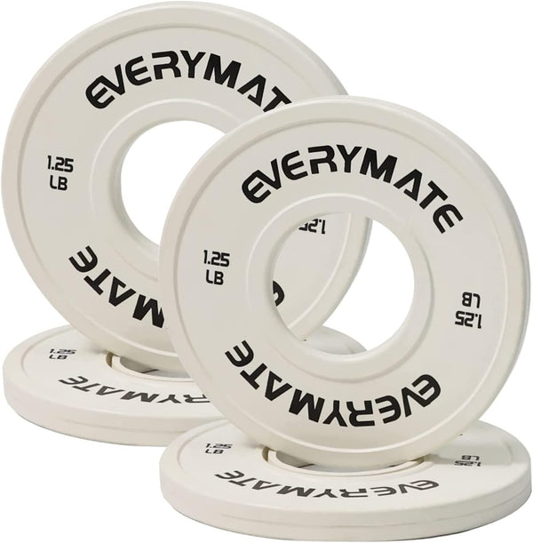 EVERYMATE Change Weight Plates Fractional Plate Olympic Bumper Plates for Cross Training Weight Plates Steel Insert Strength Training Weight Plates Weight Loss Sold 1.25LB