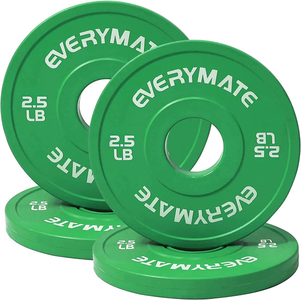 EVERYMATE Change Weight Plates Fractional Plate Olympic Bumper Plates for Cross Training Weight Plates Steel Insert Strength Training Weight Plates Weight Loss Sold 2.5LB